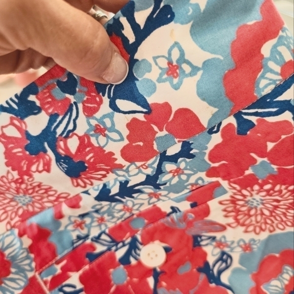 Lilly Pulitzer Bailey Capri Floral Printed Stretch Pants Shell Yeah Size 10 NWT - Picture 10 of 11